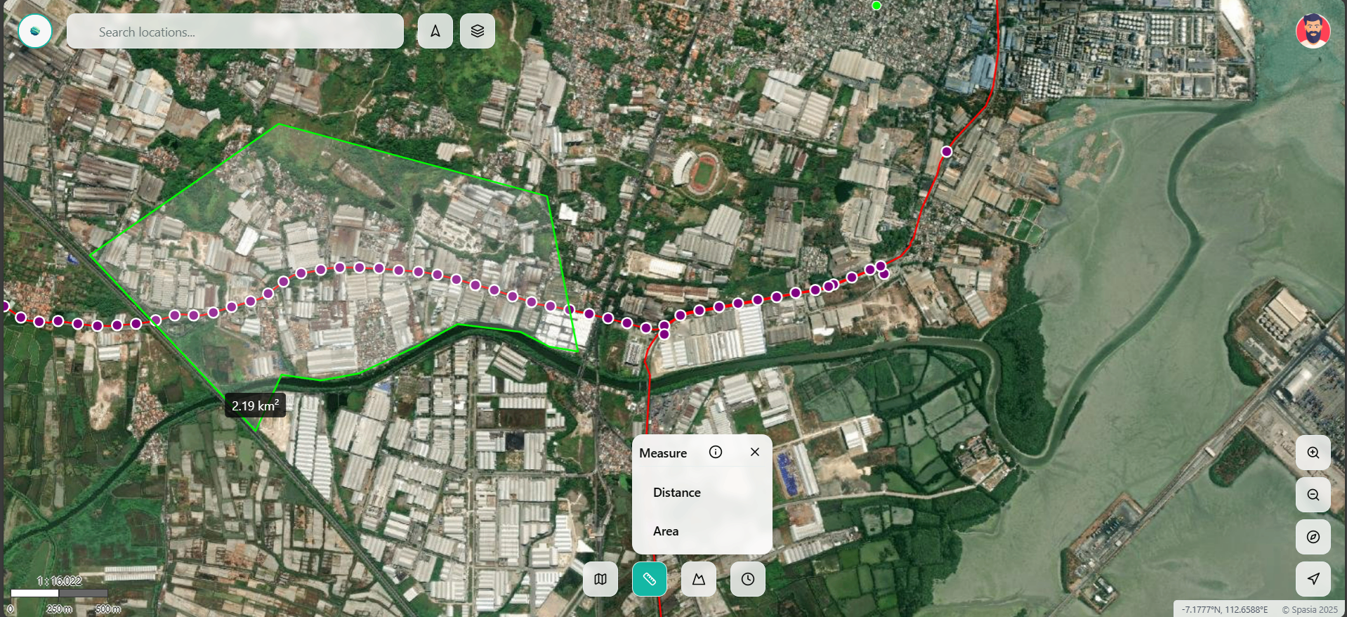 Spasia Geospatial Analysis Interface